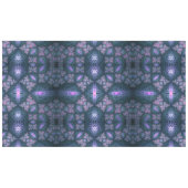 3Dフラクタルアートパターンターコイズ紫ピンク テーブルクロス (正面(横))