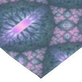 3Dフラクタルアートパターンターコイズ紫ピンク テーブルクロス (アングル)