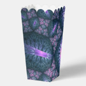 3Dフラクタルアートパターンターコイズ紫ピンク フェイバーボックス (裏面)