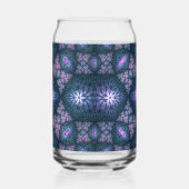 3Dフラクタルアート抽象芸術パターンブルーパープルピンク ガラス缶 (右)