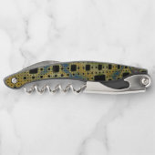 3Dフラクタル サイエンスフィクション ギーク モノグラム ワインボトルオープナー ソムリエナイフ (裏面)