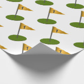 3dフラグ付き緑を入れる – 穴を1つ。 ラッピングペーパー (角)