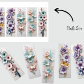 3DフラワーかわいらしズフローラDIYブックマーク