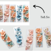 3DフラワーかわいらしズフローラDIYブックマークC