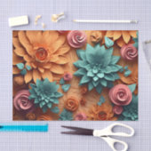 3Dフラワーシリーズデザイン6 薄葉紙 (クラフト)