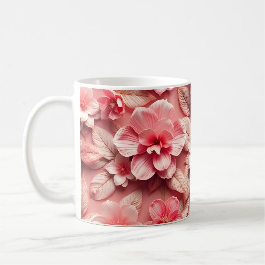 3Dフラワー コーヒーマグカップ (左)