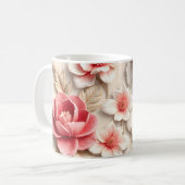 3Dフラワー コーヒーマグカップ (正面左)