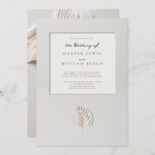 3dフレームフロー結婚ズ 招待状 (正面/裏面)