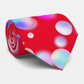 3Dフローティングボールパターン。赤BG ネクタイ (ロール)