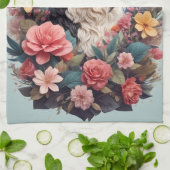 3Dフローラファンタジーベルネーズマウンテンドッグバーズビュー キッチンタオル (折り畳み)