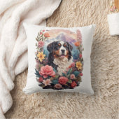 3Dフローラファンタジーベルネーズマウンテンドッグバーズビュー クッション (ブランケット)