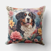 3Dフローラファンタジーベルネーズマウンテンドッグバーズビュー クッション (正面)