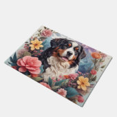 3Dフローラファンタジーベルネーズマウンテンドッグバーズビュー ドアマット (アングル)