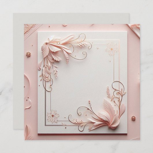 3Dフローラ枠 招待状 (正面/裏面)