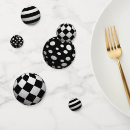 3Dブラックボールとホワイトボール コンフェッティ