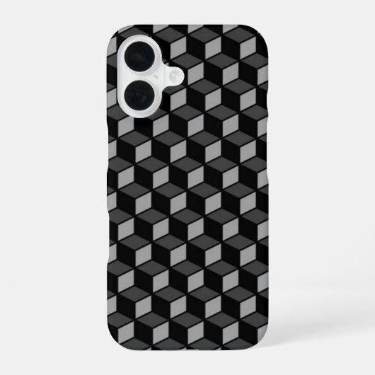 3Dブラック錯視 iPhone 16ケース (裏面)