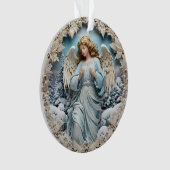 3dブルークリスマスエンジェル オーナメント (正面)