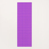 3Dブルーピンクの花Artdeco ヨガマット (裏面)