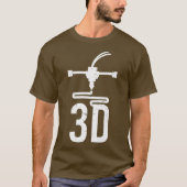 3Dプリンタノズルデザインクール3Dプリントギーク Tシャツ (正面)