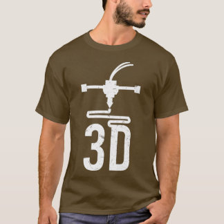 3Dプリンタノズルデザインクール3Dプリントギーク Tシャツ
