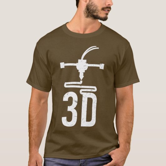 3Dプリンタノズルデザインクール3Dプリントギーク Tシャツ (正面)