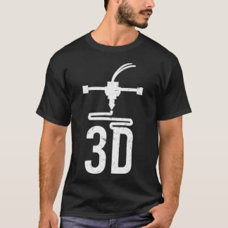 3Dプリンタノズルデザインクール3Dプリントギーク Tシャツ