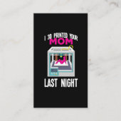 3Dプリンタ印刷エンジニアがお母さんを印刷 名刺 (正面)