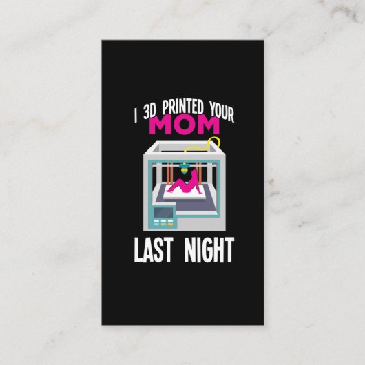 3Dプリンタ印刷エンジニアがお母さんを印刷 名刺 (正面)