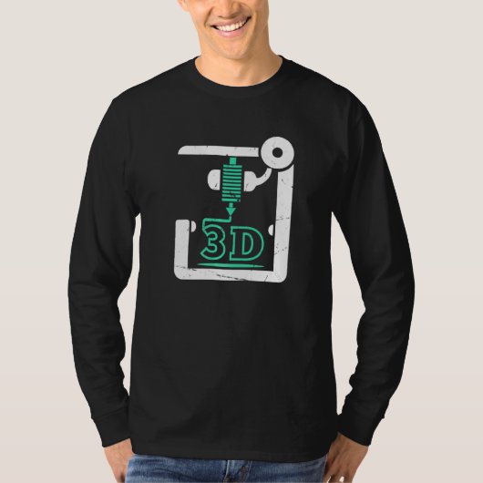 3dプリンタCnc Gコード3dプリンタ Tシャツ (正面)