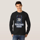 3Dプリントおたく女性3Dプリントラブ Tシャツ (正面フル)