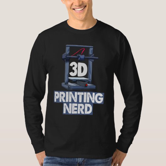 3Dプリントおたく女性3Dプリントラブ Tシャツ (正面)