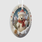 3Dベアークリスマスオーナメント オーナメント (正面)