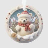 3Dベアークリスマスオーナメント オーナメント (裏面)