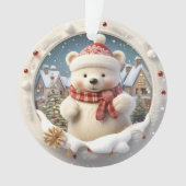 3Dベアークリスマスオーナメント オーナメント (正面)