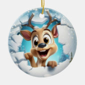 3Dベビーディアクリスマス セラミックオーナメント (正面)