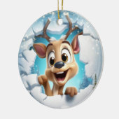 3Dベビーディアクリスマス セラミックオーナメント (左)