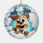 3Dベビーディアクリスマス セラミックオーナメント (裏面)