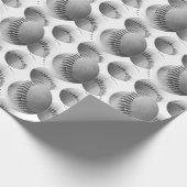 3Dベースボール（白黒） ラッピングペーパー (角)