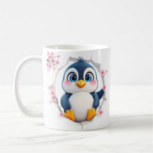 3Dペンギンマグカップラッピングデザイン コーヒーマグカップ