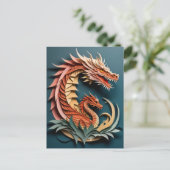 3DペーパーアートデザインTシャツ ポストカード (スタンド正面)