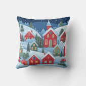 3Dペーパーカットクリスマスビレッジ クッション (裏面)