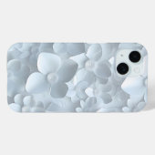3Dホワイトフラワーパターンフォンケース Case-Mate iPhoneケース (裏面 (横))