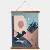 3Dボホモダンミニマル抽象芸術アート 吊り下げ型タペストリー (正面)