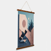 3Dボホモダンミニマル抽象芸術アート 吊り下げ型タペストリー (傾斜あり)