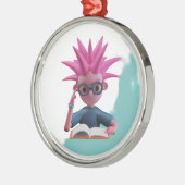 3Dボーイステッカーオーナメント メタルオーナメント (左)