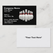 3Dボーリングピン（黒BG） 名刺 (正面/裏面)