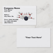 3Dボーリング・ボールの顕著なピン(白人BGで) 名刺 (正面/裏面)