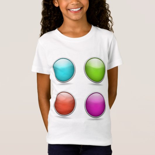 3DボールボタンガールチェストTeeジョークおもしろいス Tシャツ (正面)