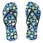 3DボールPattern.01.b黒BG ビーチサンダル (ソール)