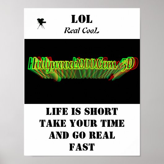 3Dポスター時間をかけて速実在く ポスター (正面)